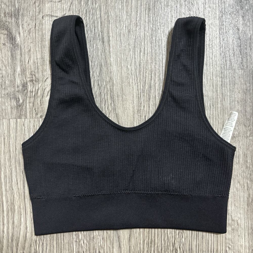 Aerie Black Sports Bra Wireless Pullover Stretch Size XS